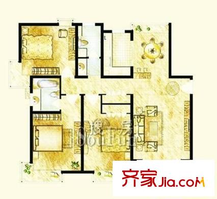 久隆鳳凰城（住宅） 5室 戶型圖