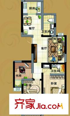 文泰康城三期18#、21#、22#、26#、27#樓D戶型 3室2廳2衛(wèi)