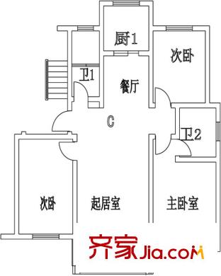 榕城奧運(yùn)星城1-4層1單元-101 3室2廳2衛(wèi)