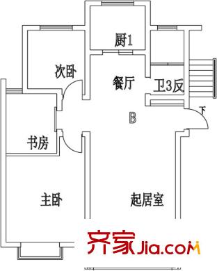 榕城奧運(yùn)星城1-4層1單元-102B 3室2廳1衛(wèi)