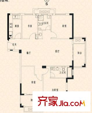 開元云龍谷G4戶型 4室2廳2衛(wèi)