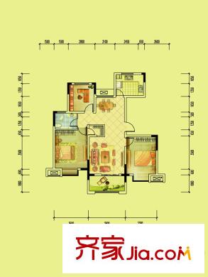 東南郡三期5#7#12#A6戶型 3室2廳1衛(wèi)1廚