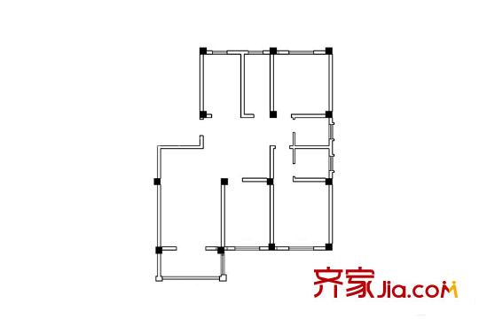 恒陽花園1#多層邊戶戶型 4室2廳2衛(wèi)1廚