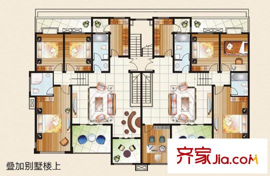 耀邦公館疊加別墅樓上 5室3廳2衛(wèi)
