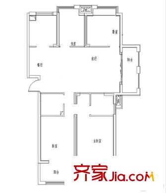 宏基天城4#01室戶型 4室2廳2衛(wèi)1廚