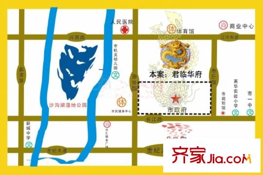 匯川君臨華府區(qū)位圖