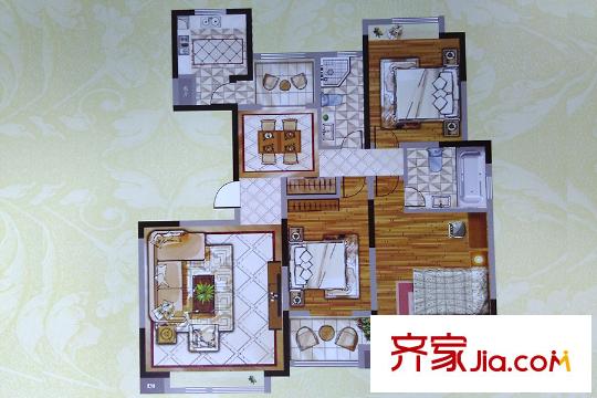 萬福世家高層G3戶型147平 3室2廳2衛(wèi)1廚