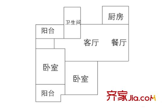 煌庭棕櫚灣7號(hào)樓1戶型 3室2廳1衛(wèi)1廚
