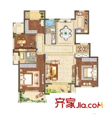 月橋花院一期洋房四樓C4  3室2廳2衛(wèi)1廚