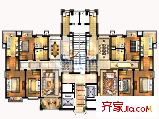 璽悅龍城5#平方米瓏璽 3室2廳3衛(wèi)1廚