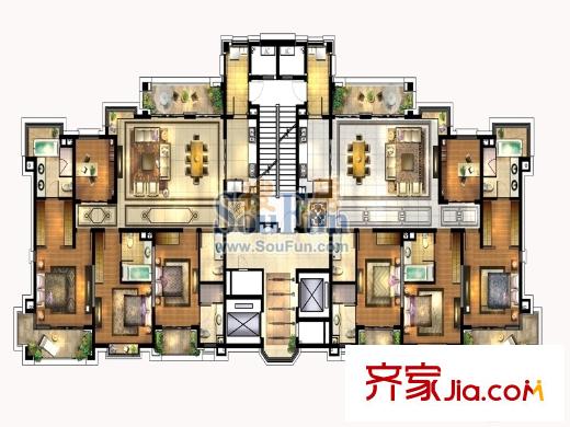 璽悅龍城2#瓊瓏璽 4室2廳4衛(wèi)1廚