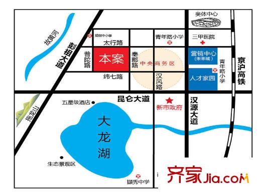 中國鐵建?原香漫谷區(qū)位圖