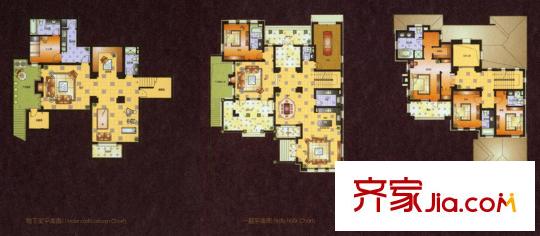 漢泉山莊戶型圖檀宮X5戶型 6室6廳7衛(wèi)1廚