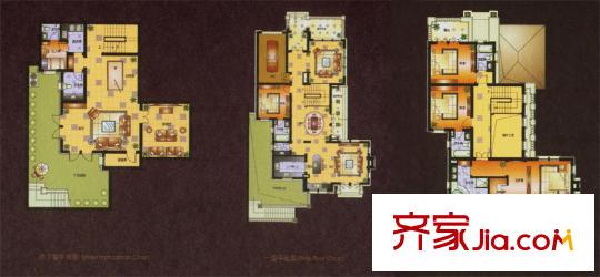 漢泉山莊戶型圖檀宮X2a戶型 6室6廳6衛(wèi)1廚