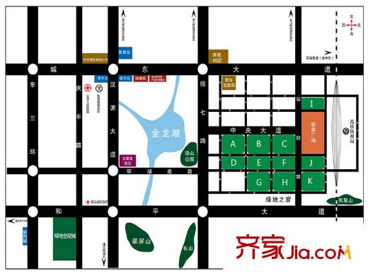 綠地之窗區(qū)位圖