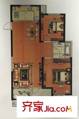 城置國際花園城21#109平方米邊戶G戶型 3室2廳1衛(wèi)1廚