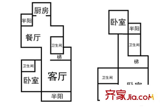 龍廷潤園32#3層中間戶 4室3廳4衛(wèi)1廚