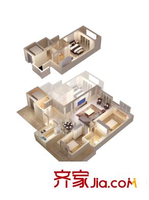 綠地泊林公館二期洋房52#55#C3戶型 3室2廳2衛(wèi)1廚
