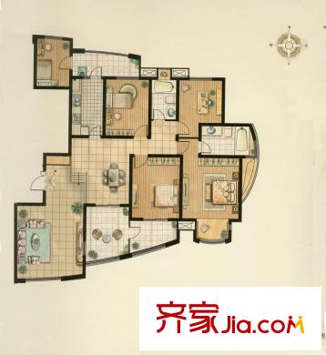 翠湖御景4#、6#、13#、11# 邊戶戶型 5室2廳2衛(wèi)