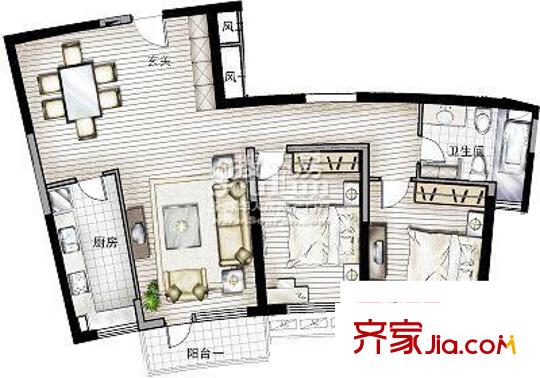 晏園玖瓏城 戶(hù)型圖