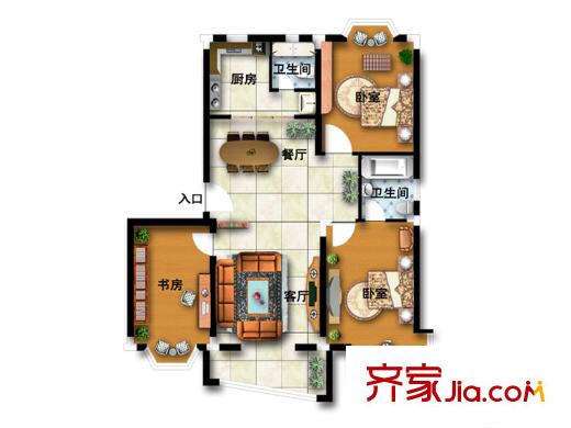 杏林新村 戶型圖 三室兩廳