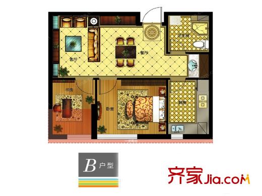 和諧家園 戶型圖 兩室兩廳