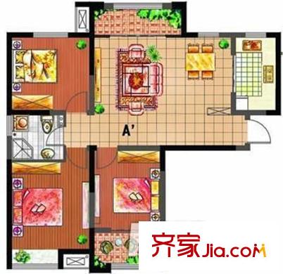 啟東城市花苑 戶型圖