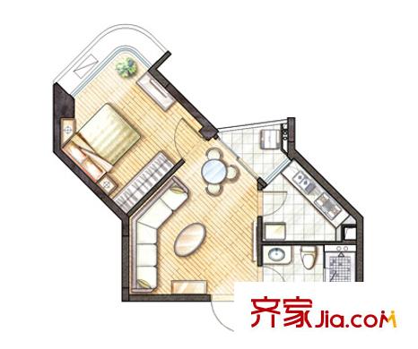 萬達花苑 戶型圖