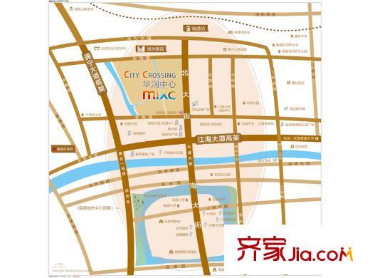 南通華潤中心區(qū)位圖