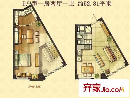 綠洲國際戶型圖D戶型