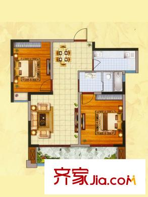 國基桂花小鎮(zhèn)8#樓C2戶型 2室2廳1衛(wèi)1廚