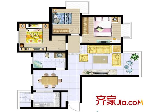 啟東城南新村 戶型圖