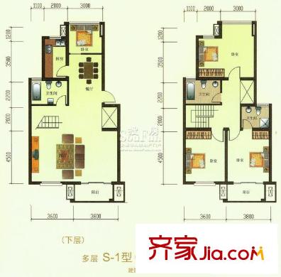 金九華府 多層S-1戶型(躍層）194平方米27#29#