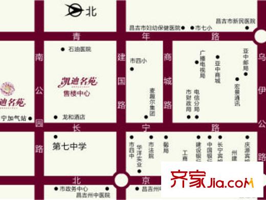 凱迪名苑周邊配套地圖