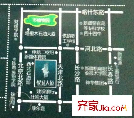 銀城大廈交通圖區(qū)位示意圖