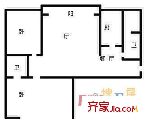 供電公司北海宿舍小區(qū)戶型圖北海宿舍小區(qū) 戶型圖（3室2廳1廚1衛(wèi)） 3室2廳1衛(wèi)1廚