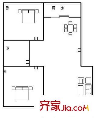 陽(yáng)光靜苑 3室 戶型圖