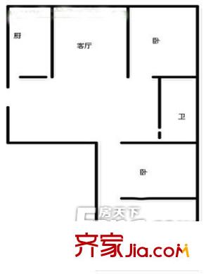 市公安局宿舍(府祥街)戶型圖戶型圖（3-1-1） 3室1廳1衛(wèi)1廚