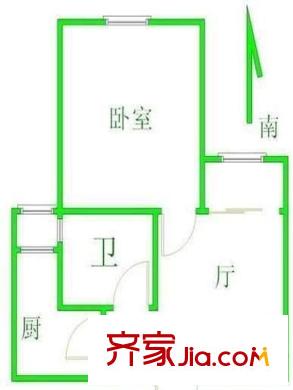 新基立商務大廈戶型圖戶型圖（1-1-1） 1室1廳1衛(wèi)1廚