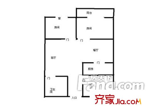 峽山水庫宿舍戶型圖戶型圖（3-1-1） 3室1廳1衛(wèi)1廚