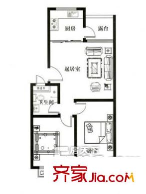秋月園戶型圖戶型圖（3-1-1） 3室1廳1衛(wèi)1廚