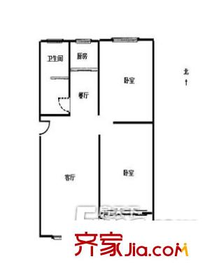 煙草公司宿舍戶型圖戶型圖（2-2-1） 2室2廳1衛(wèi)1廚