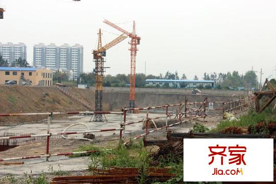 盛海第一園實(shí)景圖二期地基施工（2014-10-21）