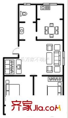 九龍山村小區(qū) 3室 戶型圖