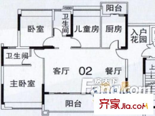 濱海時代花園戶型圖戶型圖（20130308） 3室2廳1衛(wèi)1廚