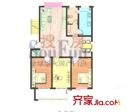 臥龍新區(qū) 3室 戶型圖