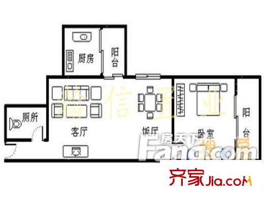 海關(guān)宿舍戶型圖戶型圖（20130308） 1室1廳1衛(wèi)1廚