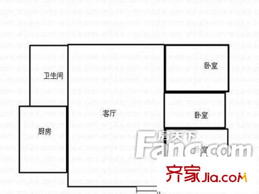 人民防空宿舍戶型圖戶型圖（20130322） 3室1廳1衛(wèi)1廚