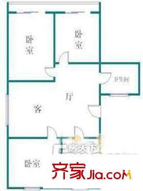 基地宿舍(奎文)戶型圖戶型圖（20130322） 3室1廳1衛(wèi)1廚