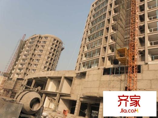 鉑金領(lǐng)域外景圖A座、B座樓體進(jìn)度實(shí)景圖（20101124）